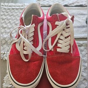 Vans Red and White Old Skool